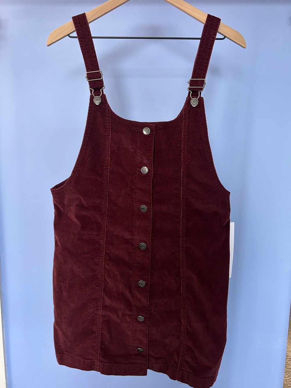 Celebrity Pink Corduroy Button-Front Jumper in Deep Wine